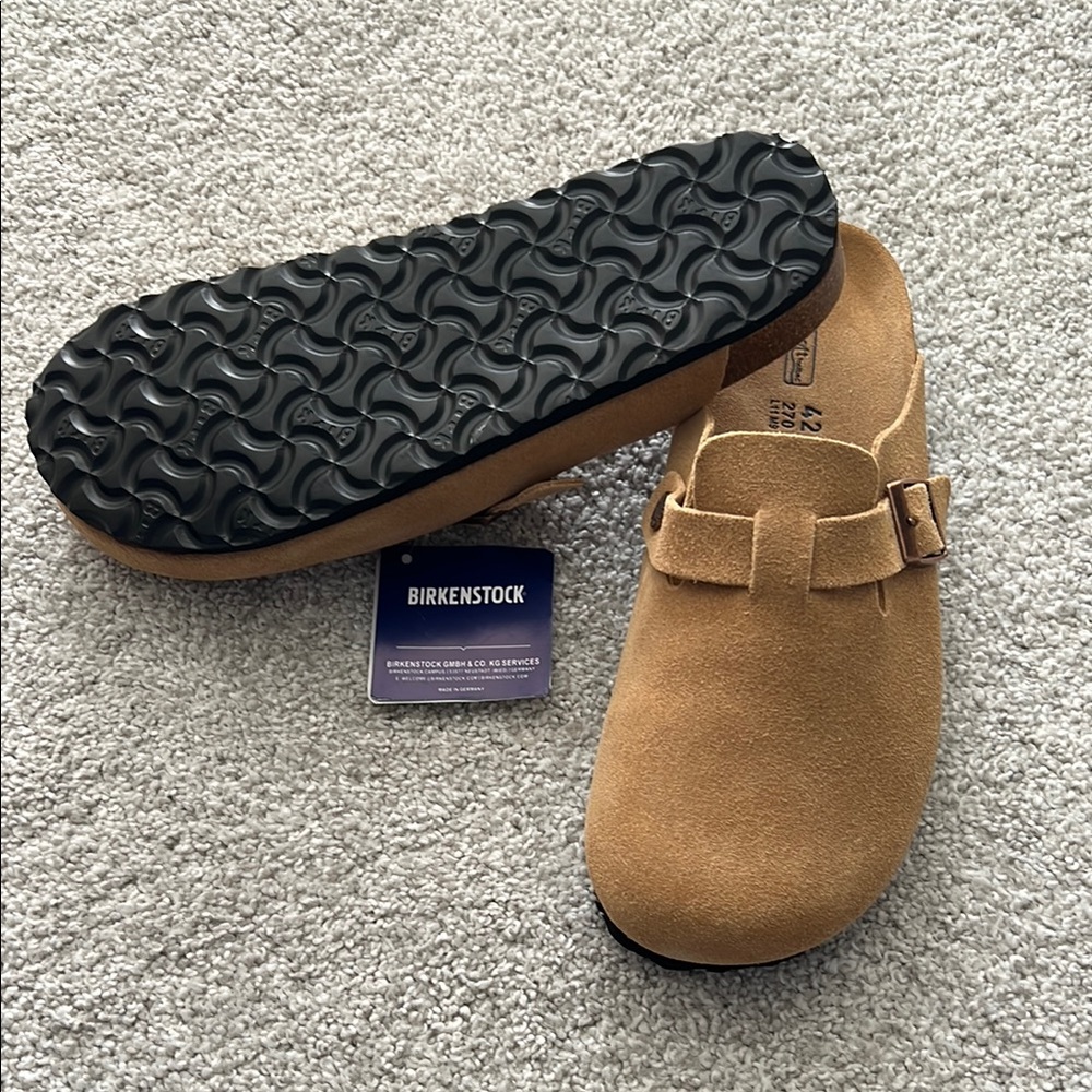 Birkenstock Boston Clog - camel suede size 42